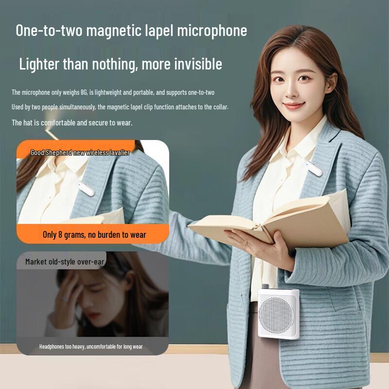 Good Shepherd Portable Bluetooth Voice Amplifier with Wireless Lavalier Microphone (CN version)