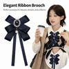 Accessory Rhinestone Women's Bow Tie Adjustable Pearl Pendant Shirt Brooch Elegant Shirts Bow Tie For Shirts
