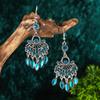 Vintage Ethno Strass Quaste Wassertropfen Ohrringe für Damen Boho Hohl Geometrisch Hängende Ohrringe Pendientes Mujer Brincos