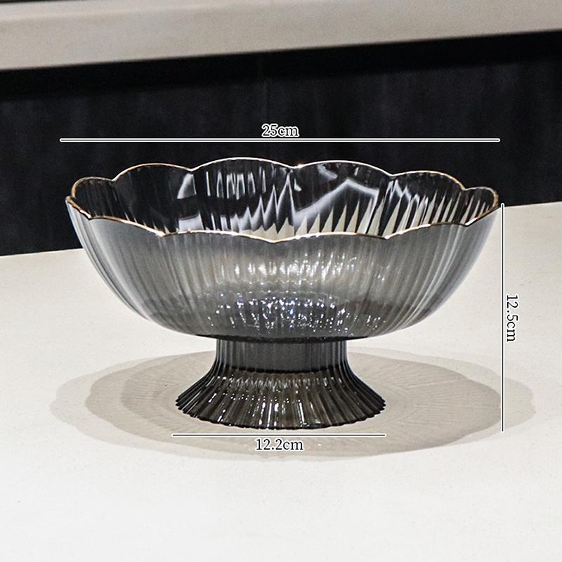 

Фруктовая тарелка с дренажным основанием, прозрачная пластиковая фруктовая чаша, многоцелевая фруктовая конфетная тарелка для кухни, поднос для закусок и фруктов