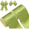 2 Rolls 2.5 Inch 10 Yards Christmas Velvet Ribbon Single Face Christmas Plain Velvet Ribbon for Gift Wrapping Crafts Xmas Wreath Tree Decor(Red)