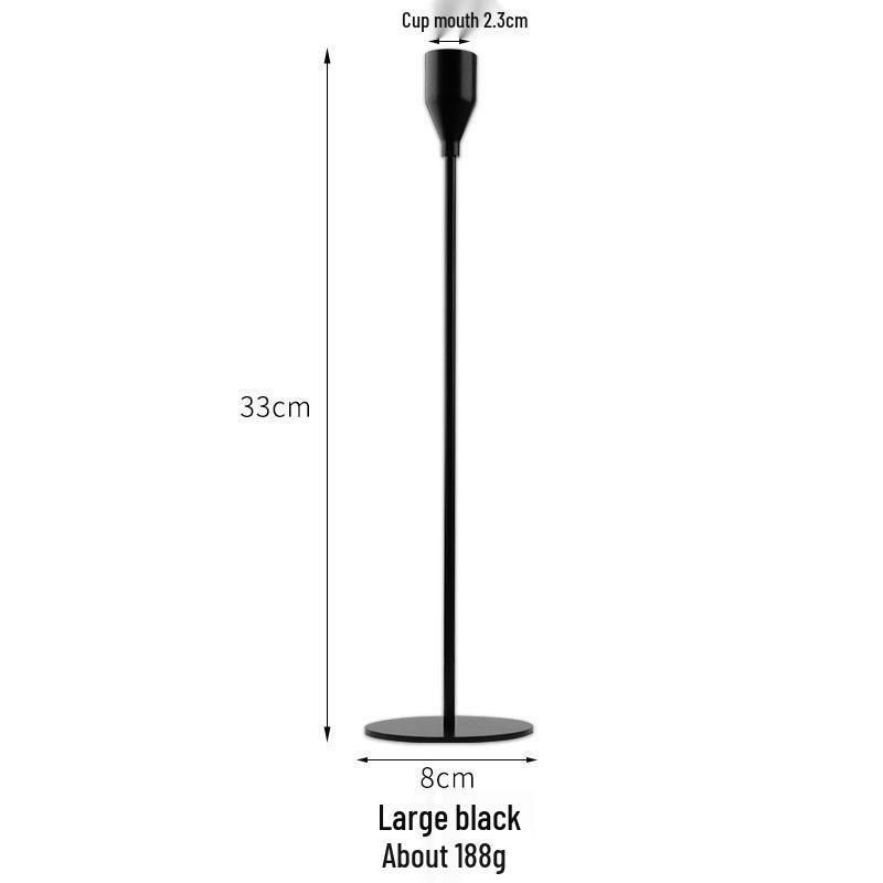 European Style Wrought Iron Candle Holder Set - Three-Piece Candlelight Dinner Ornament.