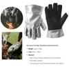 Work Gloves Water-Resistant Insulated Heat Resistant Insulation Cowhide Gloves Durable for Camping, BBQ, Fire Starting