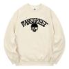 KAN6312 Kmc0168 Lettering Skull Blood Fleece-Lined Sweatshirt Cream