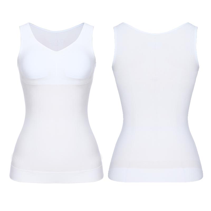 

Женское корректирующее белье, рубашки для похудения, формирователь живота со встроенным бюстгальтером, топы на бретелях, укороченные нижние юбки, мягкий бюстгальтер XL белый