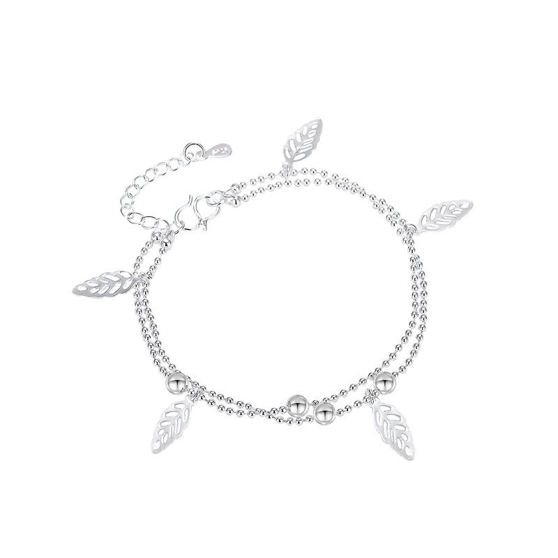 Copper Anklets, Multi-Style Star/Leaf/Dolphin Charm Double Layer Ankle Bracelets for Women