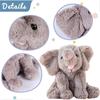 Adorable Plush Calf Elephant Toy Floppy Elephish Ultra Soft Stuffed Animal for Boys Girls Kids Toddlers, Gray, 9''