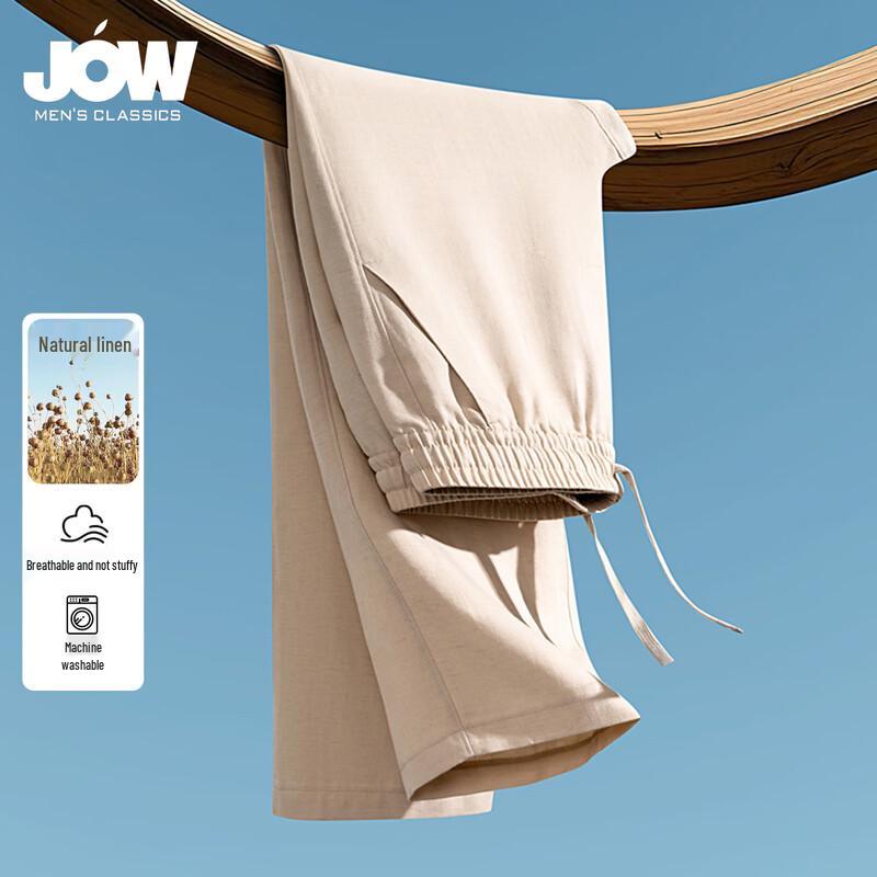 JOW Men s Lyocell-Linen Blend Straight-Leg Casual Pants XL