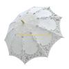92MF Decorative Handmade Lace Umbrella Wooden Handle Sun Shade For Women Girls Special