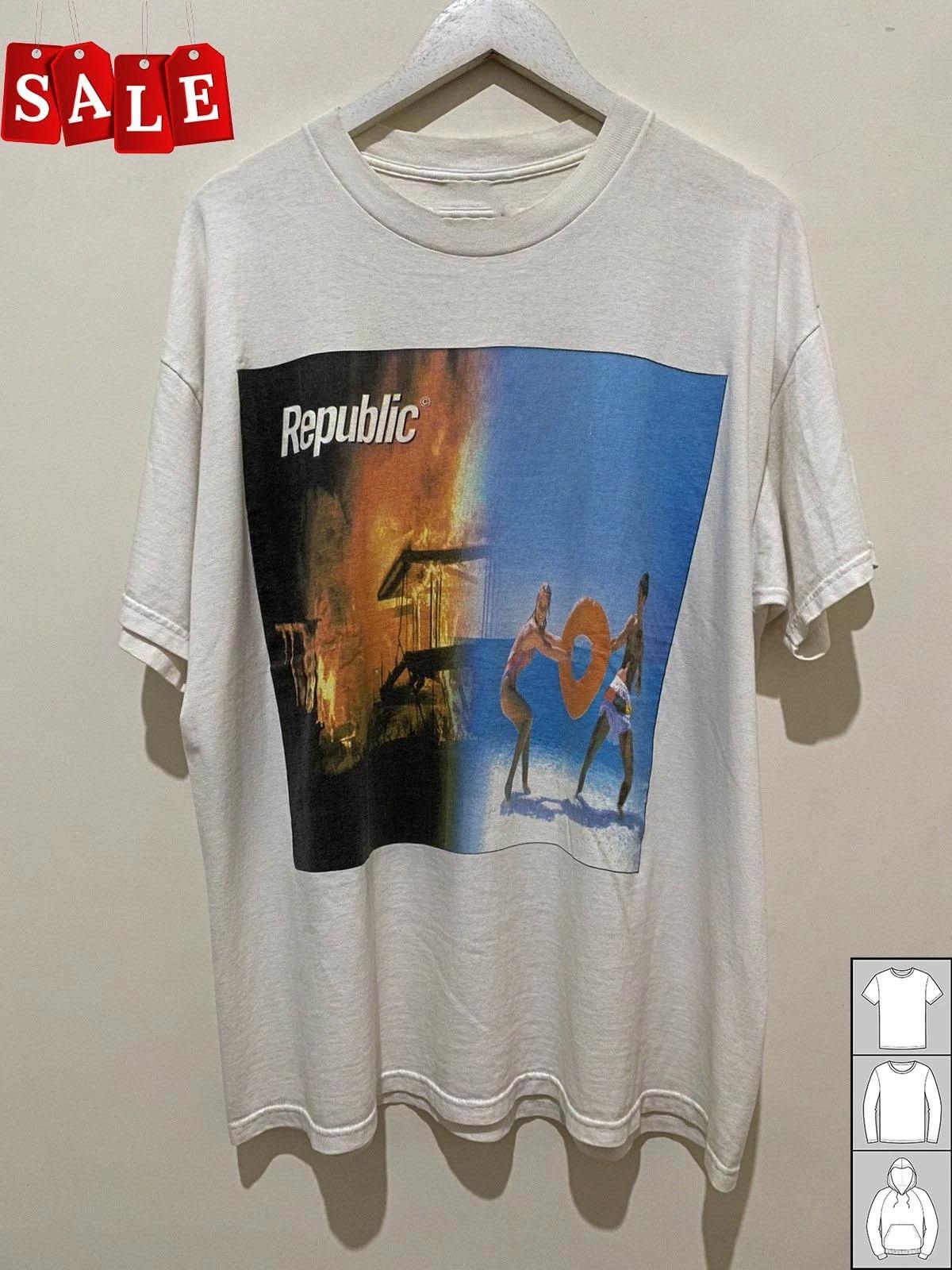 New Order Republic White Cotton Shirt Men Women S-5XL Tee TT1200 S