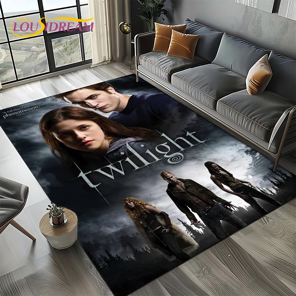 Twilight Saga Serie Edward Bella Film Teppich für Wohnzimmer Schlafzimmer Zuhause Sofa Dekoration, Kinder Teppich Rutschfeste Bodenmatte