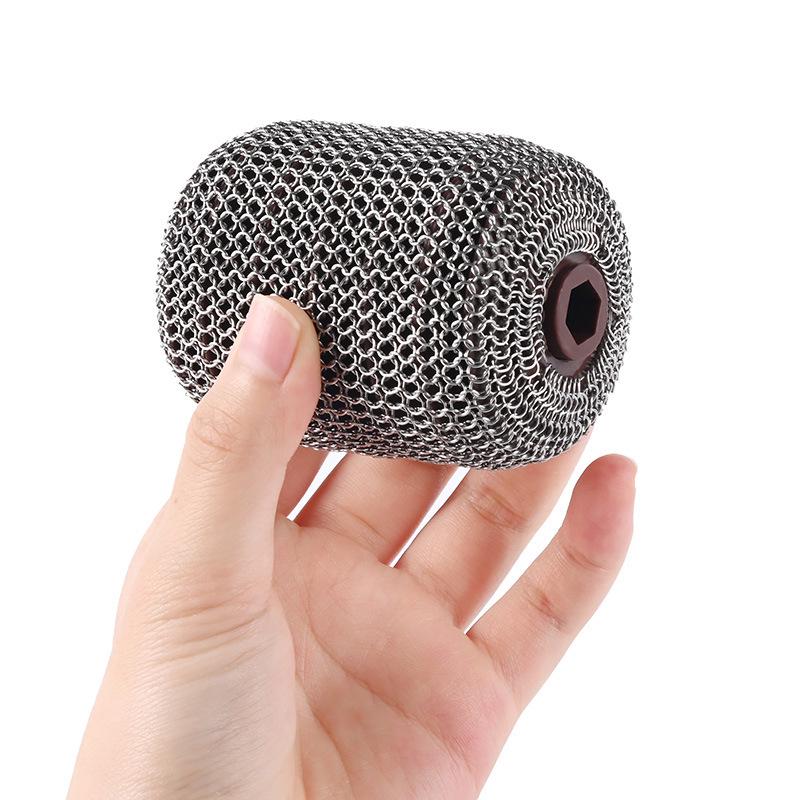 BBQ Borstel met RVS Roller, Borstelvrij, LED Lamp voor het Reinigen van Elektrische & BBQ Grills