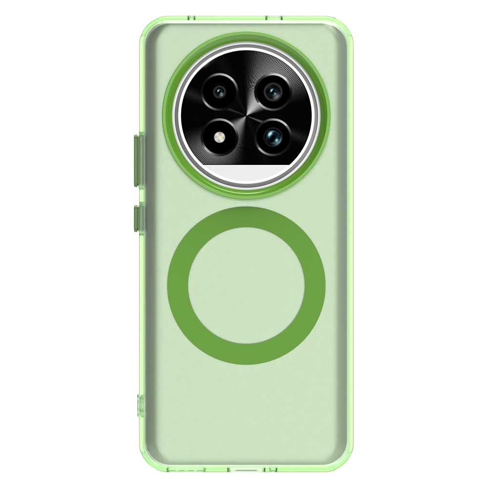 

Матовый чехол Magsafe для телефона Realme 13 Pro 13 Pro+ 5G Магнитная беспроводная зарядка для Realme 13 Pro 13 Pro+ Ударопрочная задняя крышка Pc + tpu&Realme 13 Pro+ зелёный