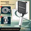 Silver Shower Head Set 3 Mode with 1.5m Leak- Proof Stainless Hose and Bracket High Pressure Handheld Shower Head for Bathroom