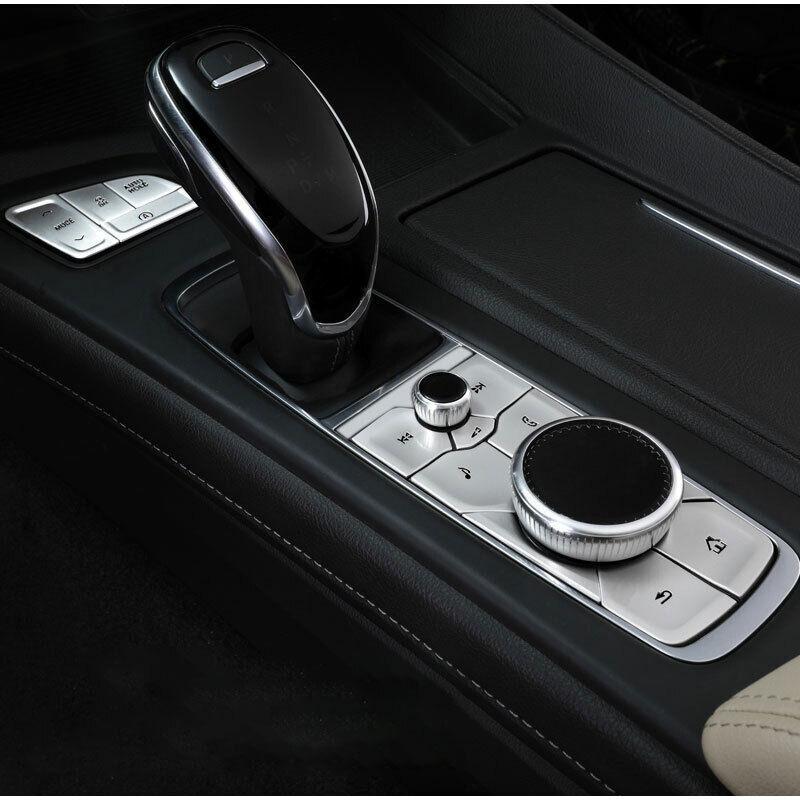 Console Handbrake Button Decoration Silver Aluminum Fit For Cadillac CT5 19-