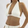 Beach wind bikini neck waist chain breast chain, imitation pearl chain sexy body chain female
