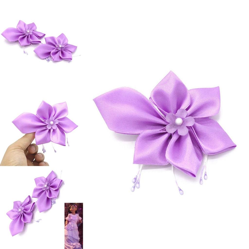 Encanto Isabella Fialová Mašle Květinová Kouzelná Čelenka Pro Dívky Perfektní Pro Cosplay A Večírky