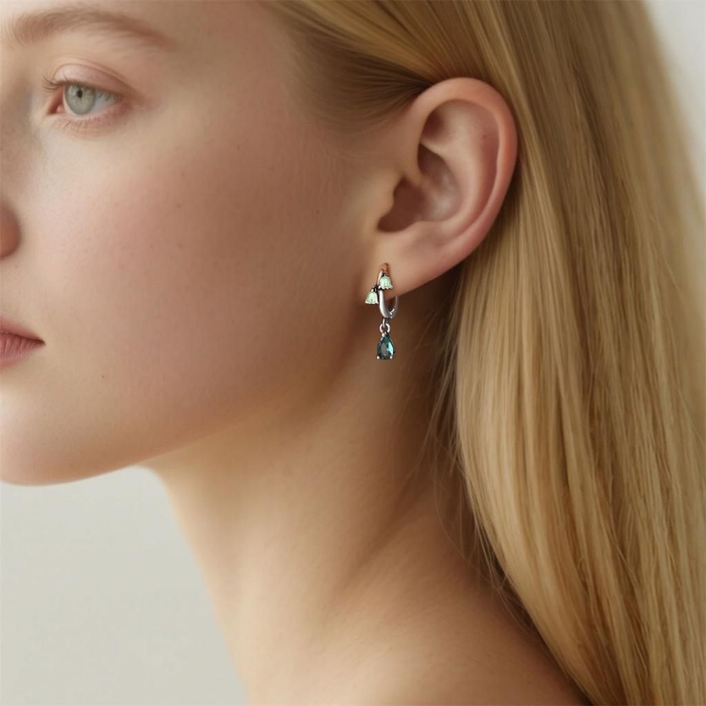 Fashionable Pansy Lily Of The Valley Firefly Earrings Light Luxury Elegant Ear Jewelry