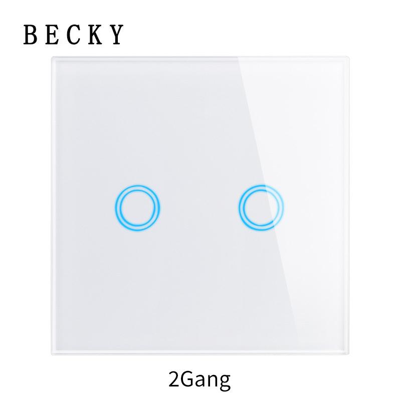 Glass Wall Touch Switch EU UK Standard 16a Socket Large Panel Wall Light Single Live Line White Switch USB TypeC Socket 110v250v