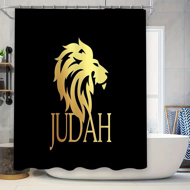 

Lion Shower Curtain Artistic Animal Print Bathroom Decor Wildlife Nature Home Decor Wall Hanging Tapestry Living Room Backdrop W60H190(CM)-1 Pcs
