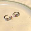 Millennium Spicy Girl Colorful Zirconia Exquisite Stud & Hoop Earrings 2024 - Stylish Women's High-End Feel
