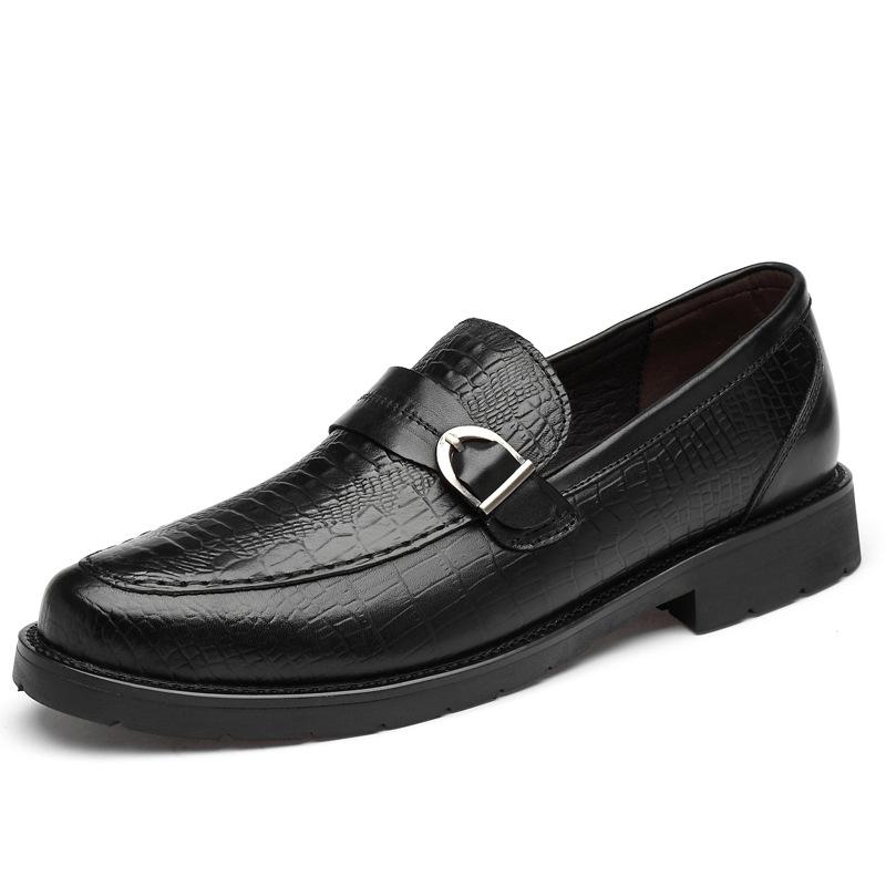 

Мужские кожаные туфли в стиле бизнес-кэжуал Мужские маленькие черные туфли на мягкой подошве Кожаные туфли Doudou с мягкой лицевой частью Британские трендовые туфли Мужские туфли для платья 47