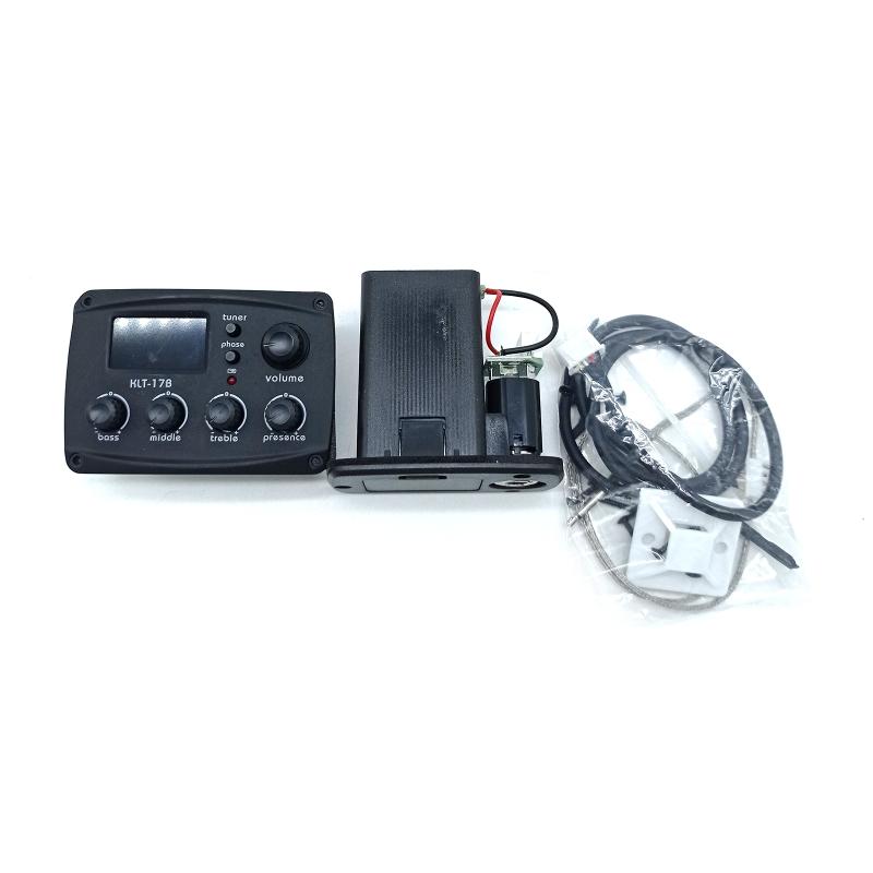 4 Band Preamp Equalizer Tuner Piezo Pick-up Acoustic Guitar Pickups Piezo Pickup with LCD Screen for Acoustic Guitars