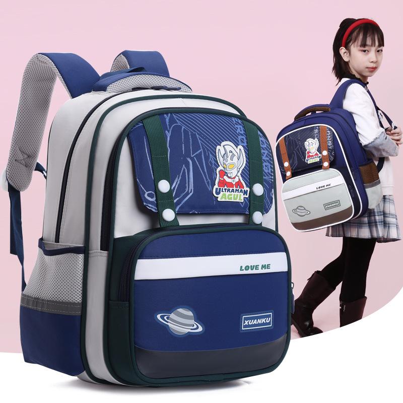 Book Bag New Primary School  Grade School Bag To Reduce the Burden of Spine Protection Large Capacity Backpack Tide