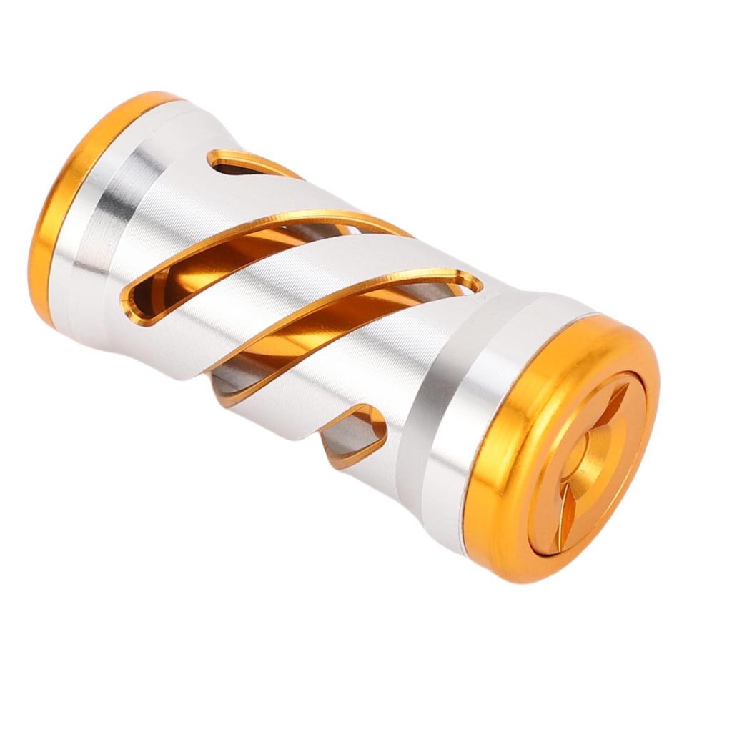 Fishing Reel Handle Knob Alloy Lightweight Wear Resist Spiral Pattern Reel Handle Grip Ball Silver Gold