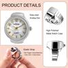 JEWELRYWE Ring Number Dial Women's Analog Ring Watch Free Size Ring Watch Ring Watch Men's Accessories Birthday Anniversary Christmas Gift 2 Set
