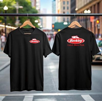 Nuova T-shirt Nera da Pesca BERKLEY Pro da Uomo Taglia S-3XL, Regali Significativi per Papà