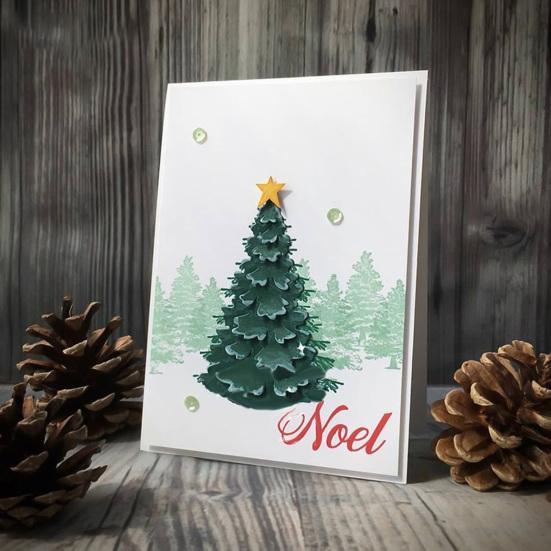 Vánoční stromeček kovové vyřezávací raznice DIY Scrapbooking papírové karty Řemeslná šablona