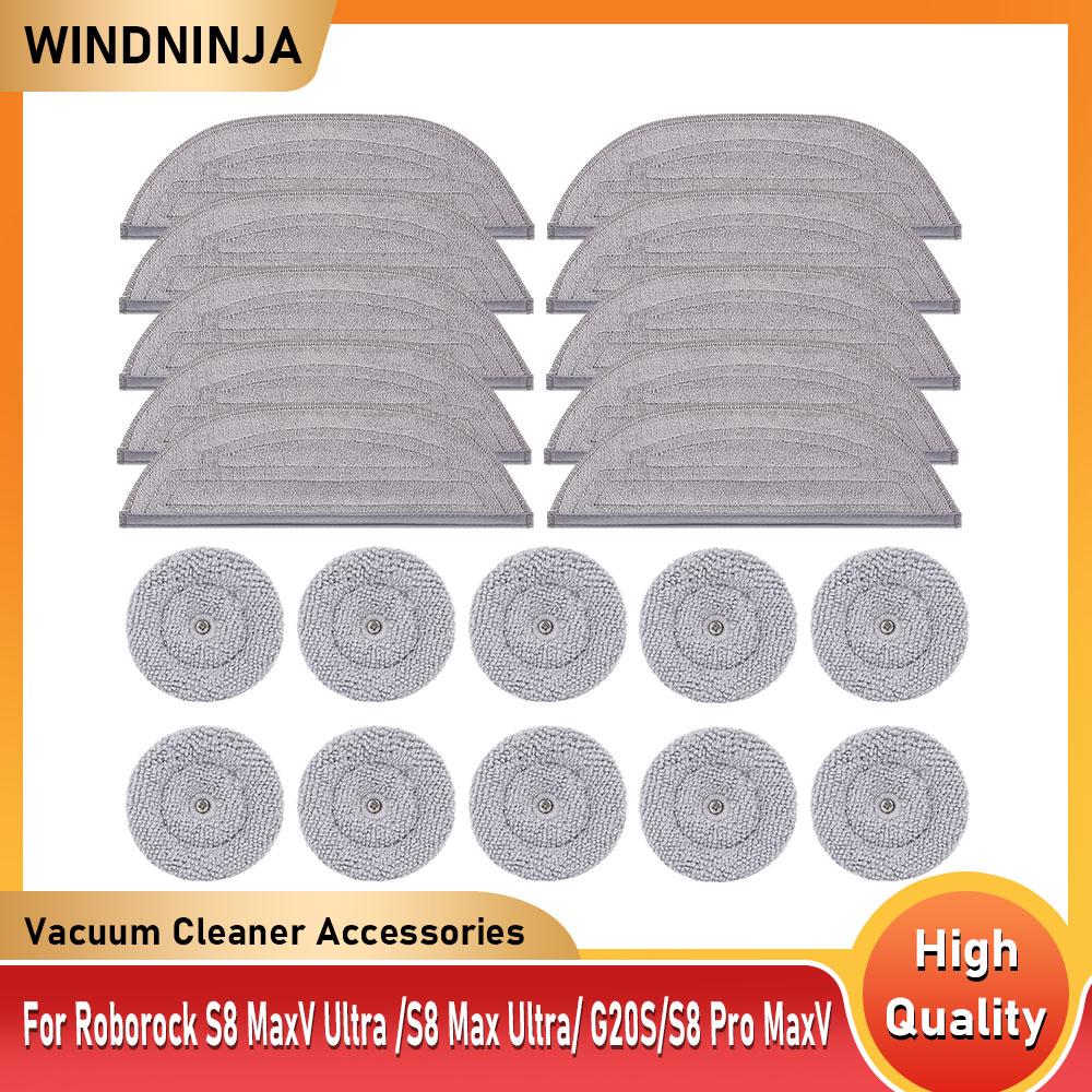 Mop Cloth For Roborock S8 MaxV Ultra S8 Max Ultra G20S Antibacterial Shock Mop Cloth Round Rag Robot Vacuum Cleaner Accessories