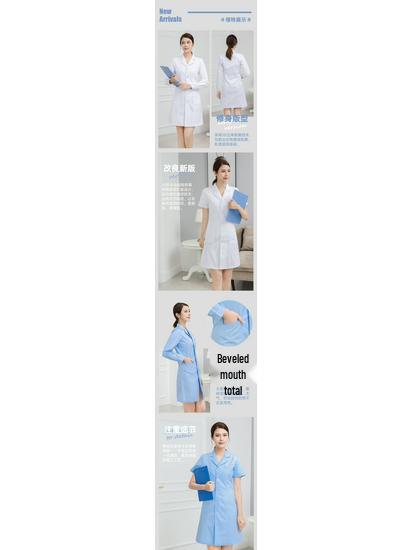 Saint Snowland Îmbrăcăminte medicală unisex: Halat Alb cu Mâneci Lungi și Scurte, Protecție Muncă Albastru pentru Utilizare Spitalicească și de Laborator