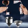 S/M/L Stainless Steel Funnel Small Mouth Mini Kitchen Liquid Dump Tool Bar Wine Funnel  Kitchen Use