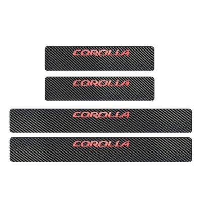 Latest Corolla Cross 10 Series New Corolla Touring New Corolla Sport 210 Series Exclusive Carbon Leather Scuff Plates Side Steps with Gold Foil Hot