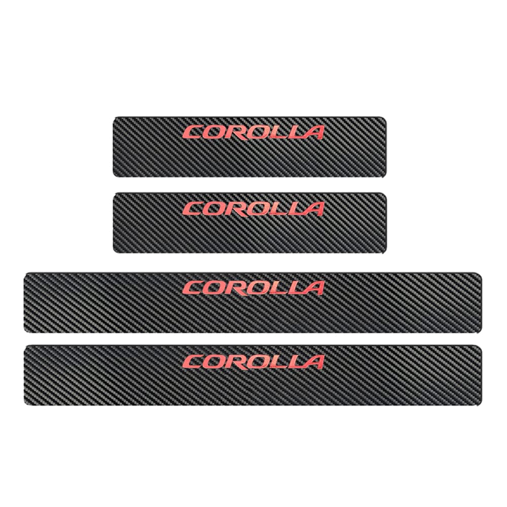 

Latest Corolla Cross 10 Series New Corolla Touring New Corolla Sport 210 Series Exclusive Carbon Leather Scuff Plates Side Steps with Gold Foil Hot