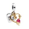 Copper Metal Christmas Eve&Starlight&Love&Sun and Moon Dangle Charm Bead Component Compatible With Do It Yourself Bracelet High Quality Fine Jewelry