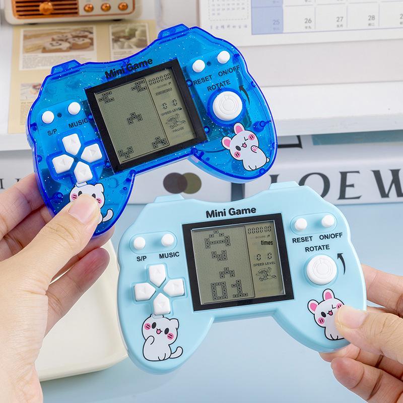 Çocuklar İçin Retro El Tetris Oyun Konsolu - Geniş Ekranlı Klasik Taşınabilir, Mini Arcade Tarzı
