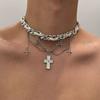 Starburst Double Layer Men's Necklace: Trendy, Light Luxury Hip Hop Style, Unisex Clavicle Chain