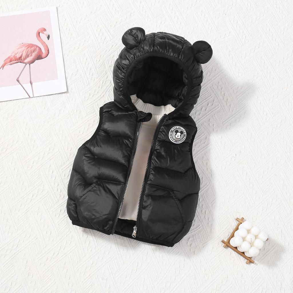 Children's Light-up Cotton Hooded Winter Vest for Boys & Girls