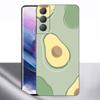 Niedliche Cartoon Avocado Ästhetische Handyhülle Für Samsung Galaxy S22 Pro S21 S20 FE Ultra S10 Lite S10 S10E S9 S8 Plus Schwarze Hülle