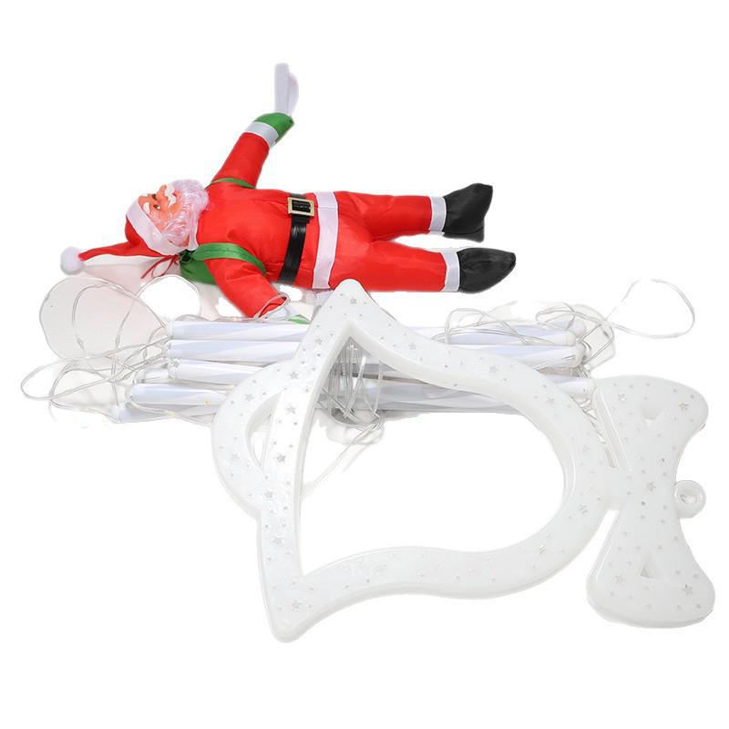 LED Santa Climbing Ladder Christmas Tree String Lights