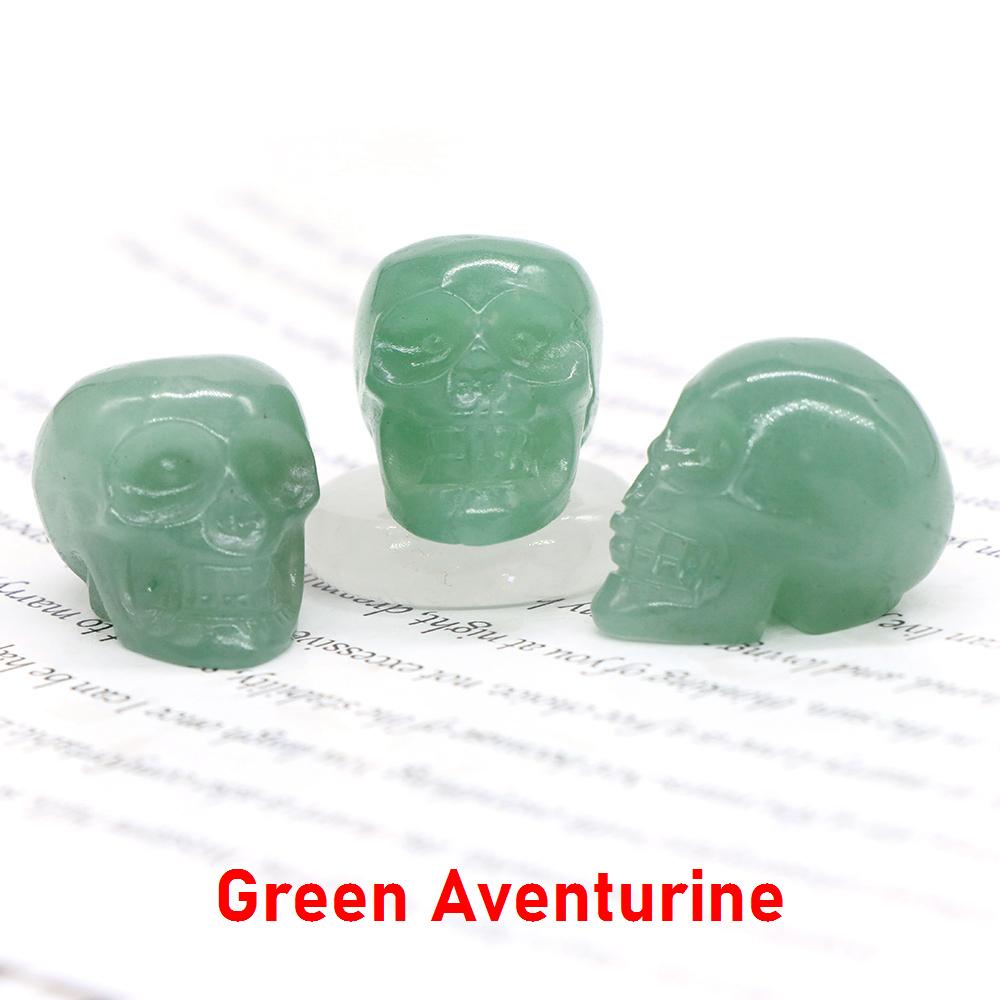 Natural Crystal Skull Ghost Head Statue Rose Quartz Stone Reiki Collectible Diy Gem Carved Spiritual Wicca Home Decor Gift 30Mm