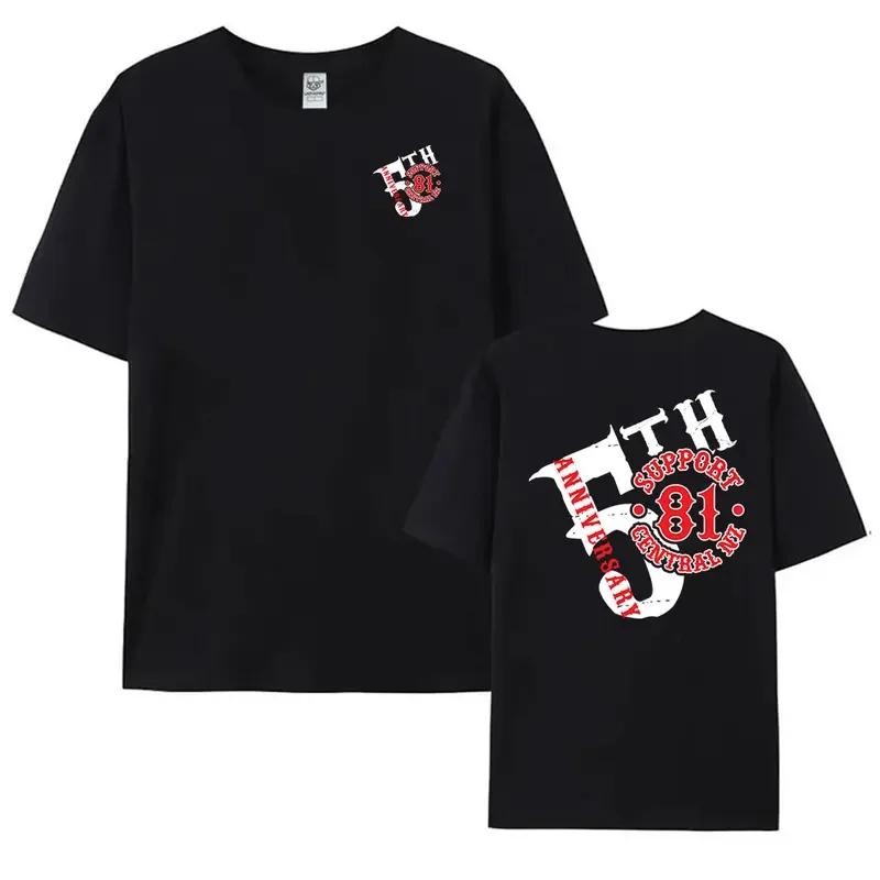 Hells Angels World T-Shirt Men Fashion Support 81 Printing Tshirt Oversized Short Sleeve Men Graphic Hell's Angels Cotton Tees