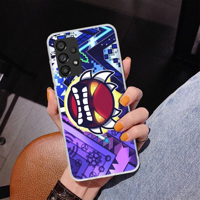 Geometry Dash Game Phone Case For Samsung Galaxy A17 A16 A15 A14 A13 A57 A56 A55 A54 A53 A37 A36 A35 A34 A33 A26 A25 A24 A23 Gal