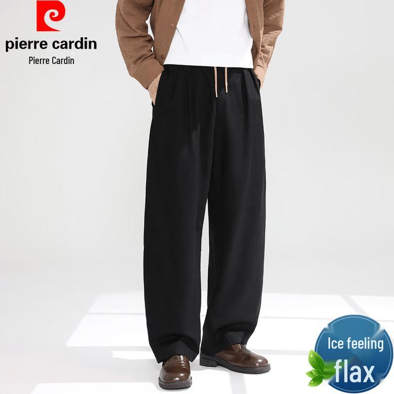 

Pierre Cardin Men s Linen Blend Straight-Leg Casual Pants XL