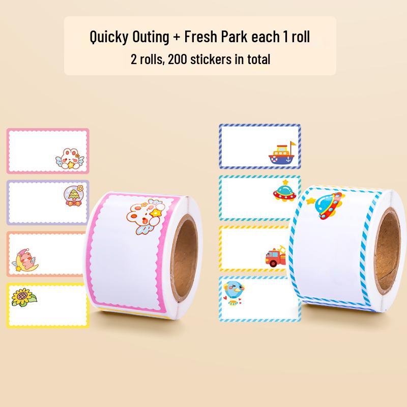 Waterproof Cartoon Name Stickers for Kids' Items - School Bag, Water Cup, and More 
