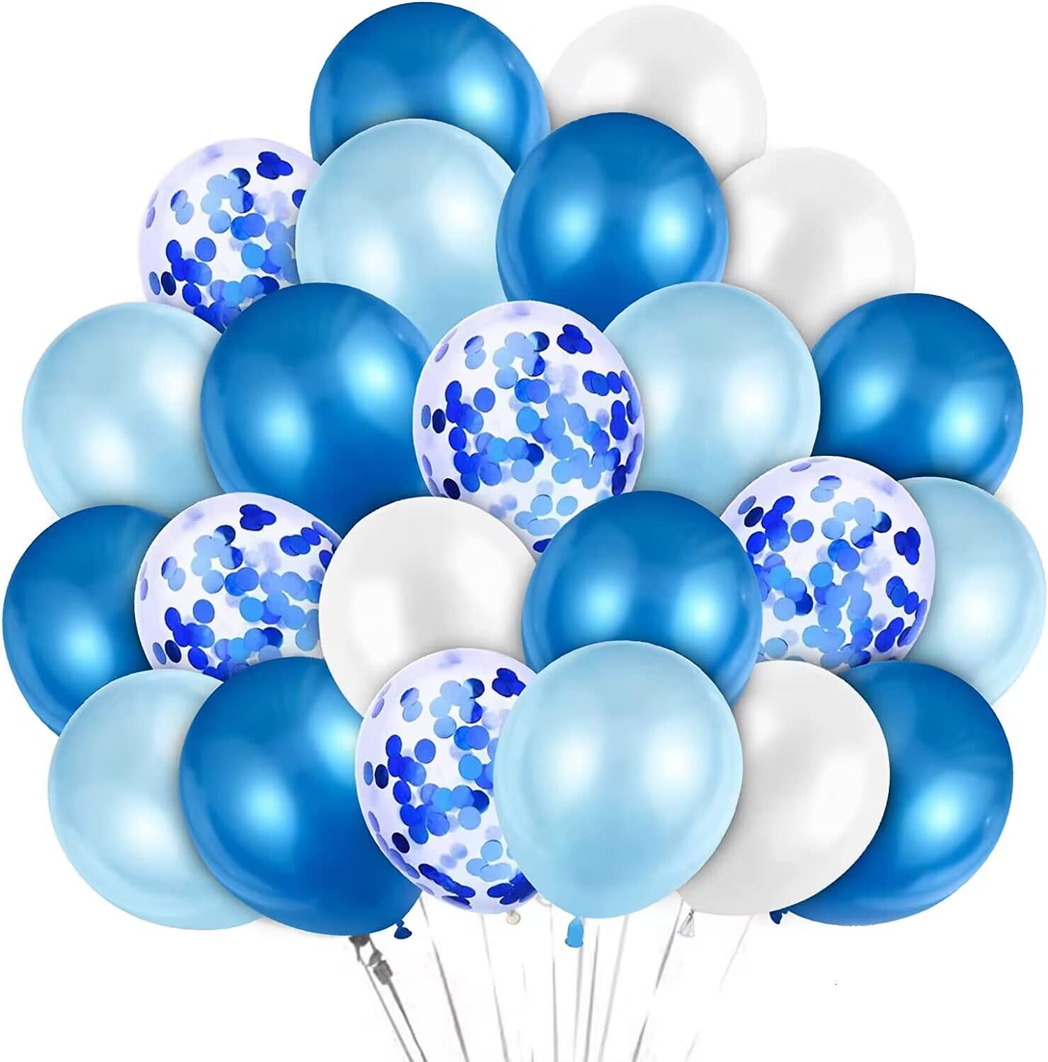 

Partyda Blue Confetti Balloons 70 Eco-friendly Natural Rubber Party Decorations Birthdays Celebrations Festivals Events Graduation Grand Opening