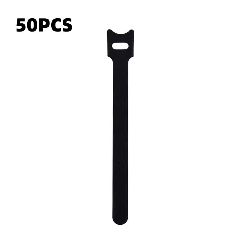 10/30/50pcs Releasable Cable Organizer Ties Mouse Earphones Wire Management Nylon Cable Ties Reusable Loop Hoop Tape Straps Tie
